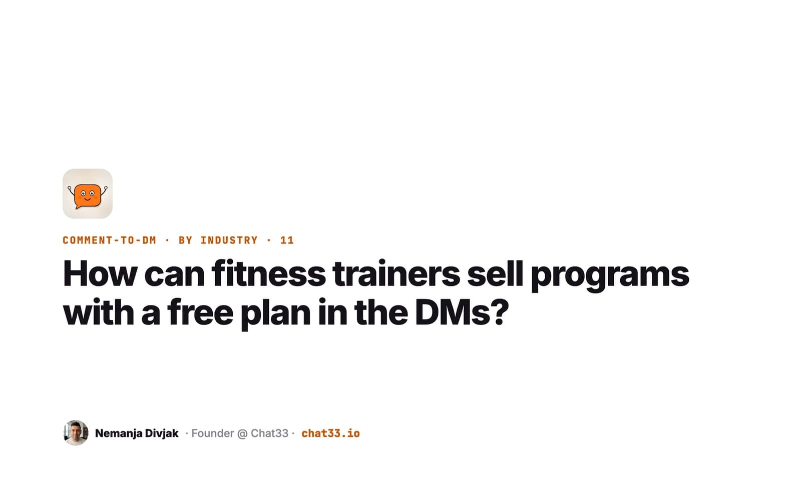 Title card: How can fitness trainers sell programs with a free plan in the DMs?