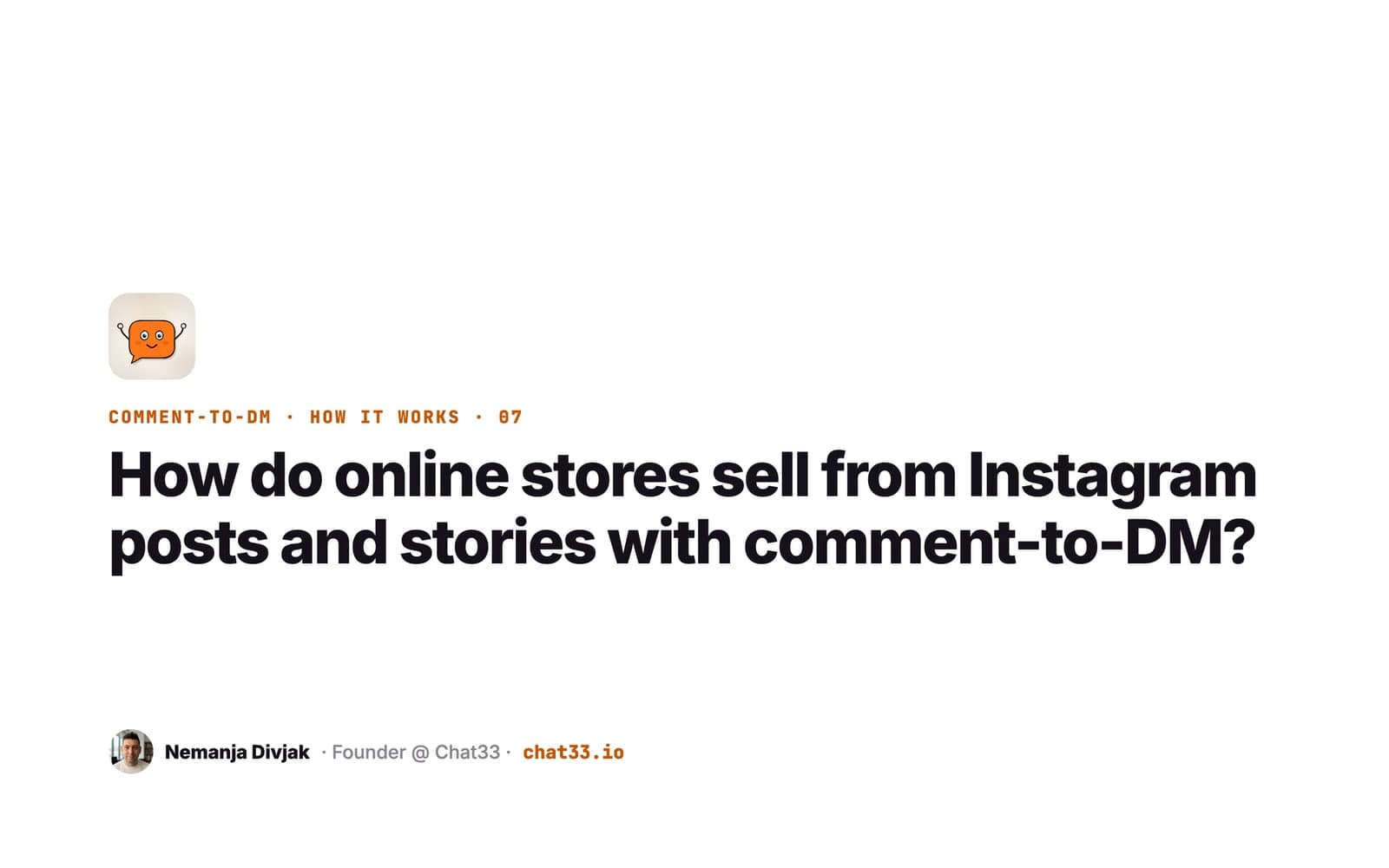 Title card: How do online stores sell from Instagram posts and stories with comment-to-DM?